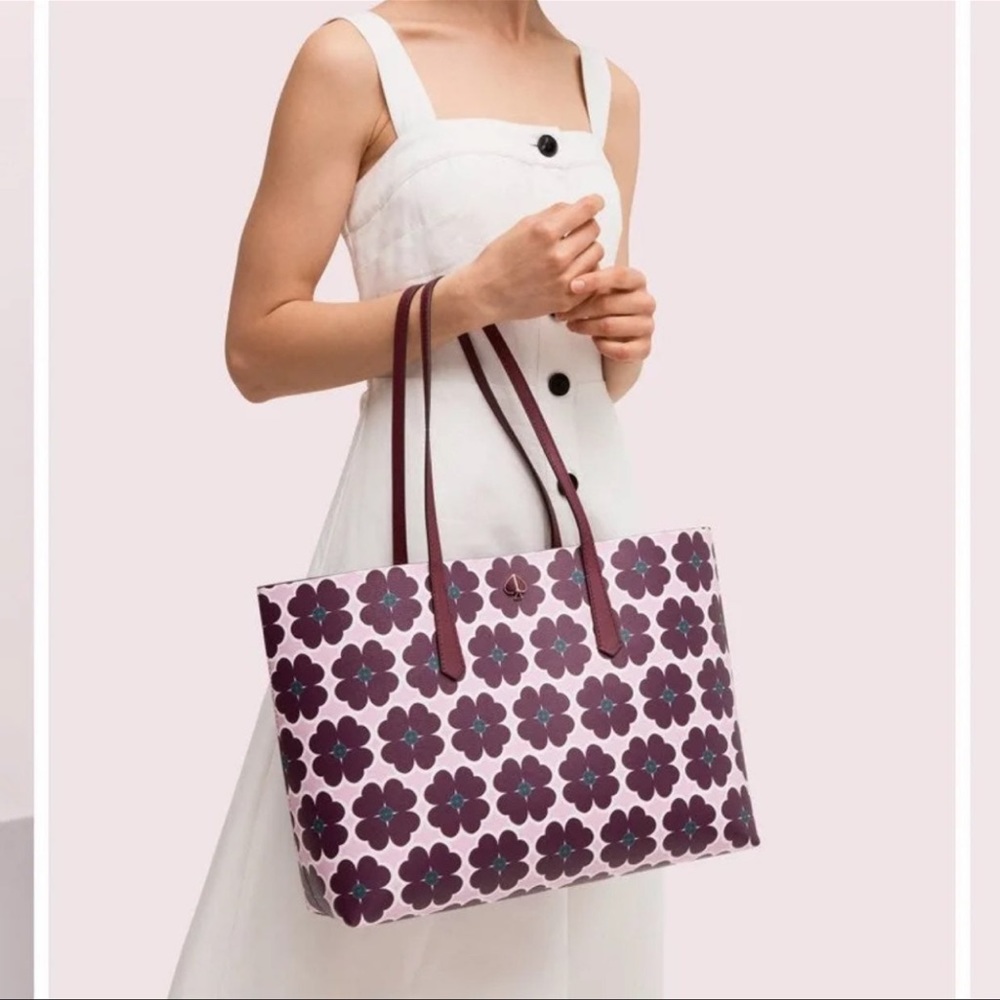 Kate Spade Large Molly Graphic Clover Tote